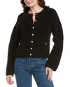 Rag & Bone Abby Scuba Cardigan In Black