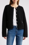 Rag & Bone Abby Scuba Cardigan In Black