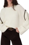 Rag & Bone Vintage Terry Blanket Stitch Cotton-blend Sweatshirt In Ivory