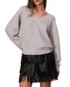 Rag & Bone Kaylee Cashmere V Neck Sweater In Heather Grey