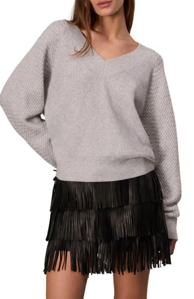 Rag & Bone Kaylee Cashmere V Neck Sweater In Heathgry