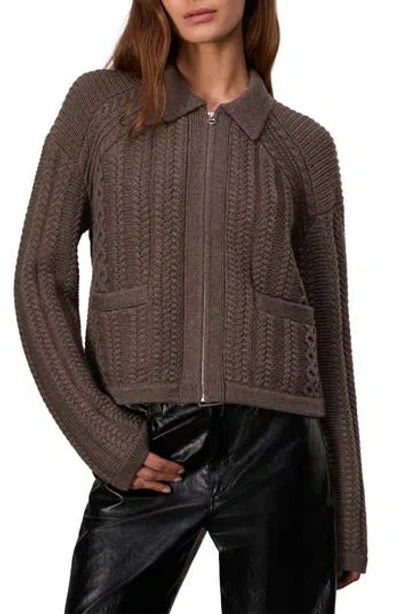 Rag & Bone Brown Kerry Cable-knit Cardigan