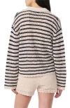 Rag & Bone Khloe Striped Open-knit Cardigan In White