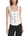 Rag & Bone Mariana Linen Vest White In White