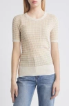 Rag & Bone Kilee Striped Ribbed Cotton-blend Top In Taupe