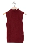 Rag & Bone Krissy Wool Blend Cable Knit Sweater Top In Brickred