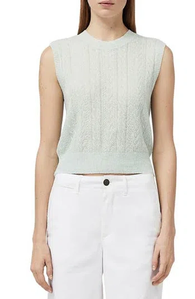 Rag & Bone Kyle Cable Sweater Vest In Green