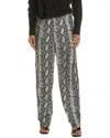 Rag & Bone Lacey Hose Mit Weitem Bein Aus Twill Aus Einer Seidenmischung Mit Schlangenprint In Black