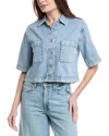 Rag & Bone Ultra Featherweight Abby Short-sleeve Top In Blue