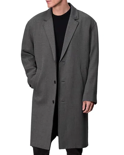 Rag & Bone Lance Wool & Linen Topcoat In Heather Grey