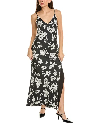 Rag & Bone Larissa Silk-blend Maxi Dress In Black