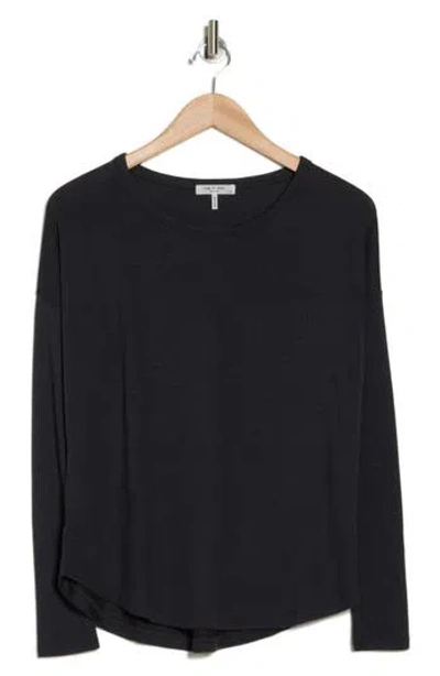 Rag & Bone Lea Long Sleeve T-shirt In Black
