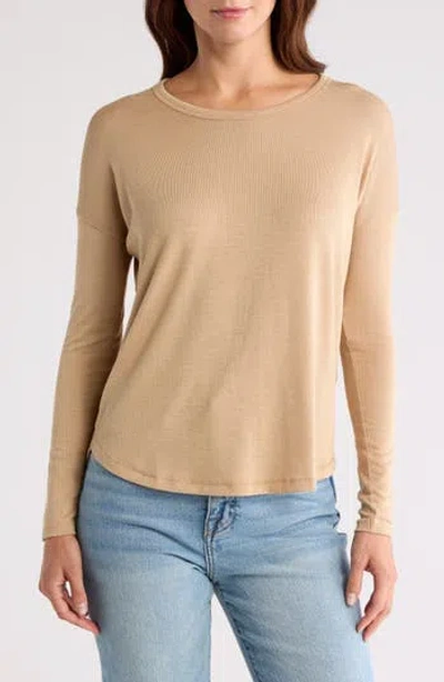 Rag & Bone Lea Long Sleeve T-shirt In Camel
