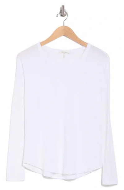 Rag & Bone Lea Long Sleeve T-shirt In White
