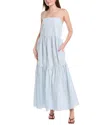 Rag & Bone Leilah Stripe Poplin Maxi Dress In Blue