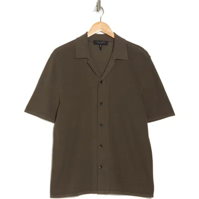 Rag & Bone Lewis Cotton Knit Camp Shirt