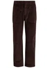 Rag & Bone Brown Leyton Trousers In Dark Brown