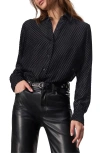 Rag & Bone Lila Long-sleeve Burnout Shirt In Black