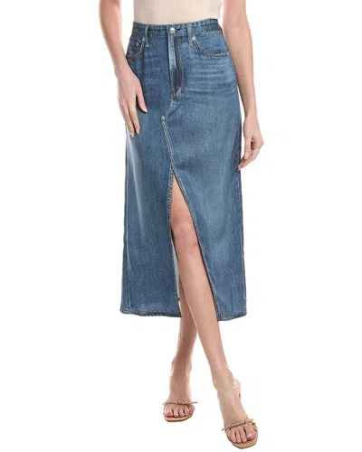 Rag & Bone Liquid Miramar Clara Midi Skirt In Blue