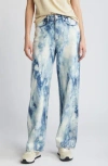 Rag & Bone Logan Indigo Watercolor Wide Leg Jean In Indwaterco