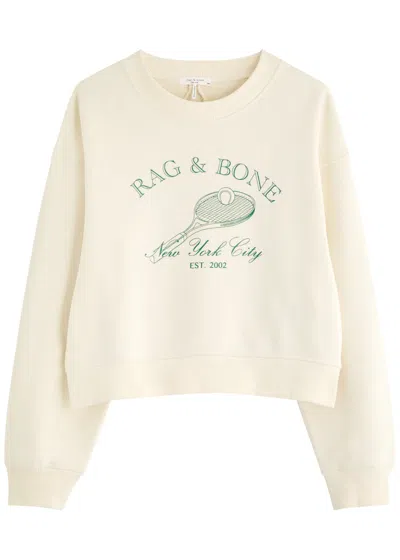 Rag & Bone Rb Raquet Sweatshirt In Cream