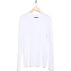 Rag & Bone Long Sleeve Crewneck T-shirt In White