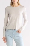 Rag & Bone Long Sleeve Slub Knit Top In Grey