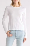 Rag & Bone Icon Luca Slim Long Sleeve Tee In White