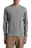 Rag & Bone Gray Garment Dyed Long Sleeve T-shirt In Hthrgry