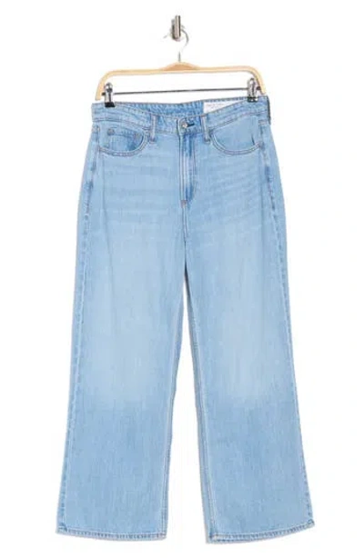 Rag & Bone Lori Crop Wide Leg Jeans In Light Wash