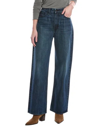 Rag & Bone Lori Dark Wash Mid-rise Wide Leg Jean In Blue