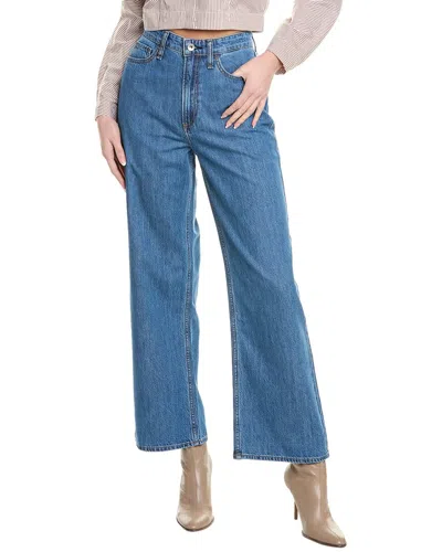 Rag & Bone Lori Mid-rise Medium Wash Wide Leg Jean In Blue