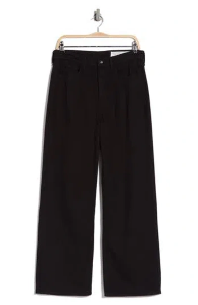 Rag & Bone Lori Mid Rise Wide Leg Pants In Black