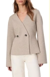 Rag & Bone Lori Wool-blend Cardigan In Oatmeal