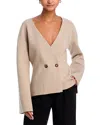 Rag & Bone Lori Wool-blend Cardigan In Oatmeal