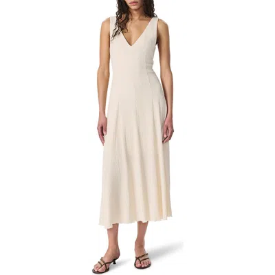 Rag & Bone Lou Crinkled Midi Dress In White