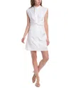 Rag & Bone Louisa Twisted Cotton-poplin Mini Shirt Dress In White