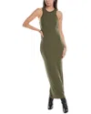 Rag & Bone Woman Maxi Dress Military Green Size L Modal, Polyurethane Coated In Green
