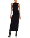 Rag & Bone Luca Womens Modal Shirred Maxi Dress In Black