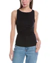Rag & Bone Luca Shirred Tank In Black