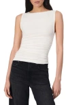 Rag & Bone Luca Shirred Tank Top In White
