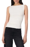 Rag & Bone Luca Shirred Tank Top In White