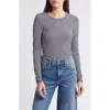 Rag & Bone Luca Stripe Long-sleeve Top In Blackwhite