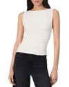 Rag & Bone Luca Shirred Tank Top In White