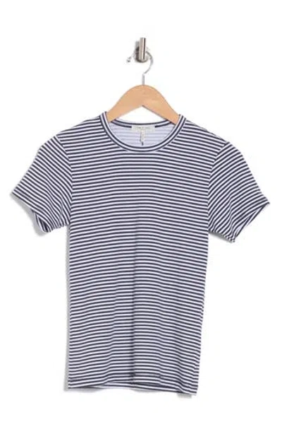 Rag & Bone Lucy Short Sleeve T-shirt In Navy Stripe