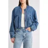Rag & Bone Maggie Cropped Denim Bomber Jacket In Amara