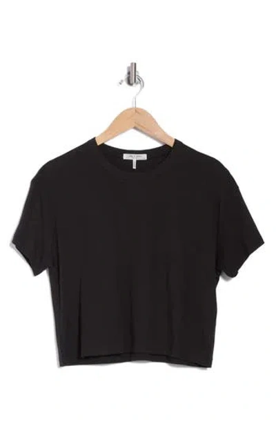 Rag & Bone Mai Boxy Crop T-shirt In Black