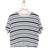 Rag & Bone Mai Boxy Stripe T-shirt In Cloud Blue