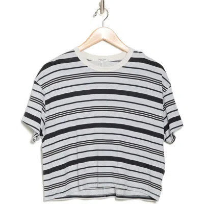 Rag & Bone Mai Boxy Stripe T-shirt In Cloud Blue