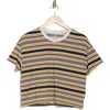Rag & Bone Mai Boxy Stripe T-shirt In Earth Stripe
